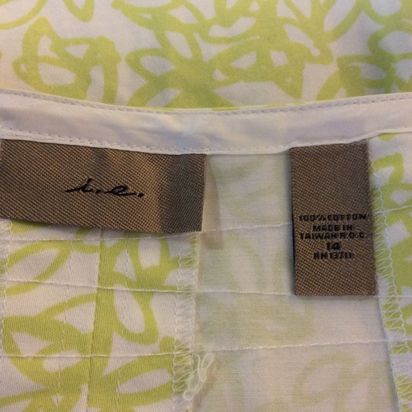 Green and White Printed Skirt PLUS SIZE 14 - Picture 3 of 3